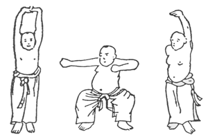 8 strands of brocade qigong techniques an old drawing of 8 strands of brocade qigong techniques