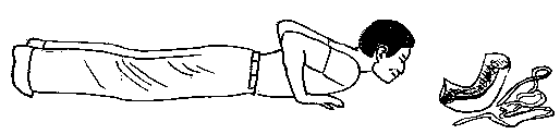 a man with a broken arm doing pushups