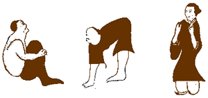 qigong practitioners old drawing
